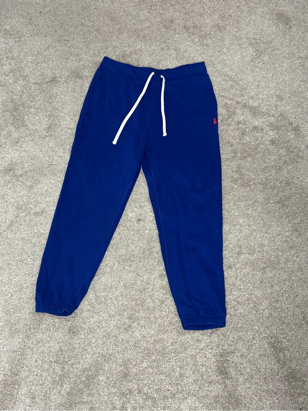 Ralph Lauren Kids Bright Blue Sweatpants with Red Pony